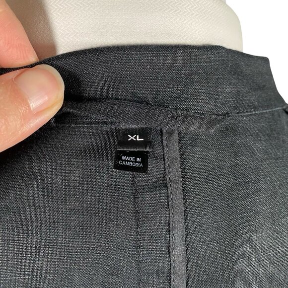 MUJI 100% Linen Blazer XL Surgeon Cuffs Unstructured Patch Pockets Lightweight - Picture 7 of 16